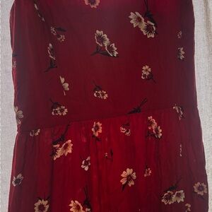 Floral Red Dress